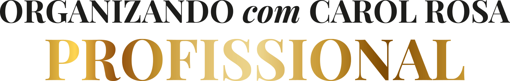 Organizando com Carol Rosa - Profissional